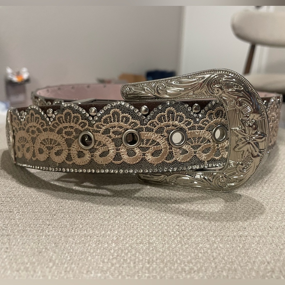 Genuine Leather Sparkly belt